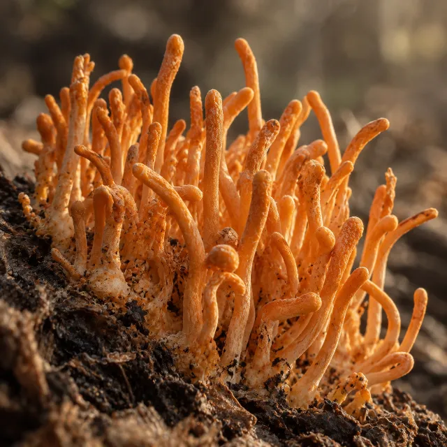 Cordyceps paddenstoelen