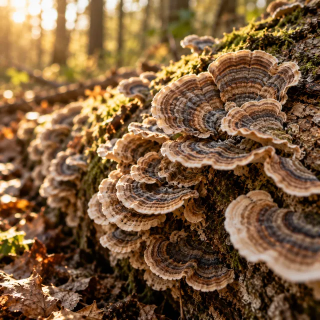 Coriolus paddenstoelen