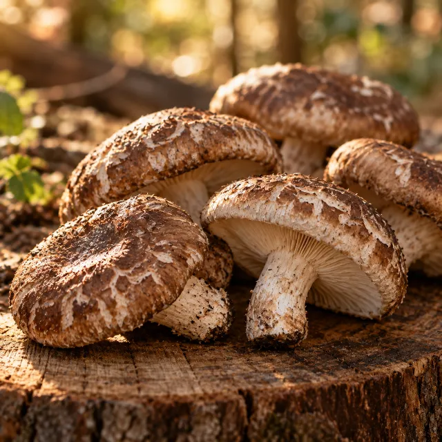 Shiitake paddenstoelen